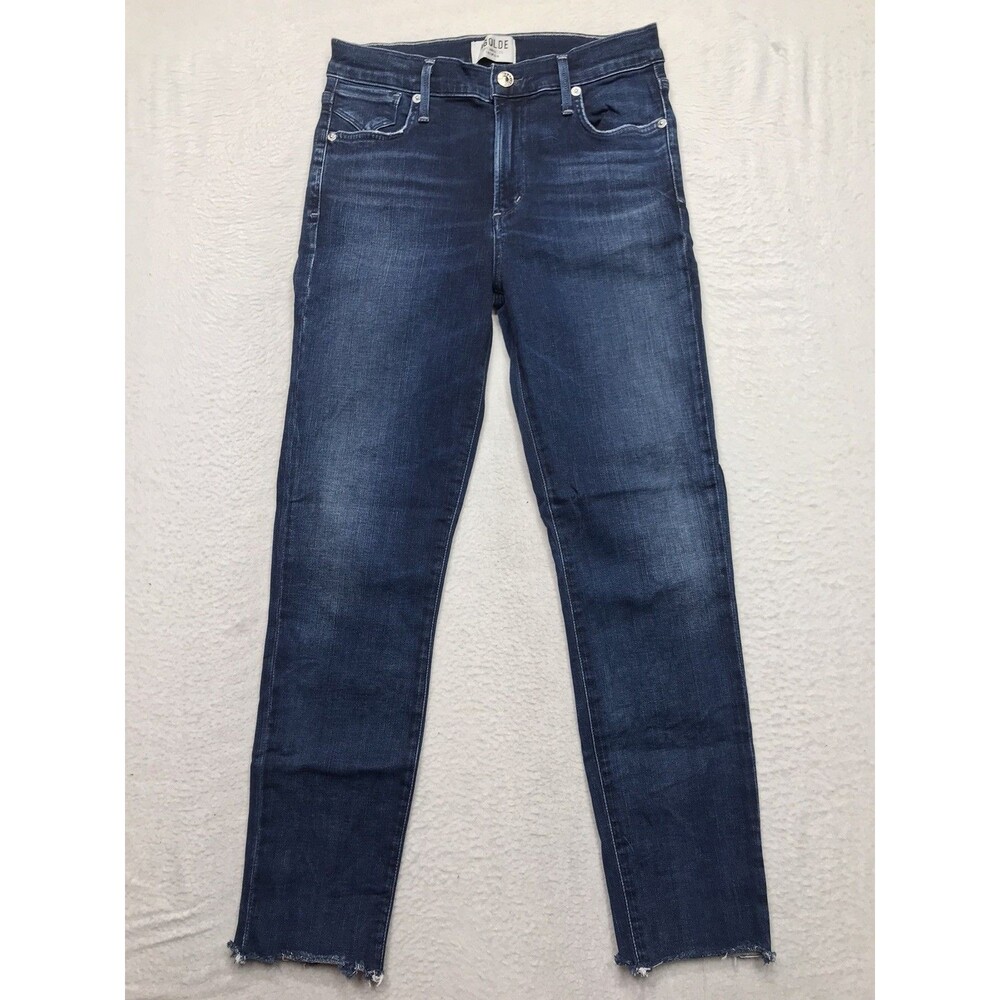 AGOLDE Sophie Jeans Women 28 (26x26) Hi Rise Skinny Crop Dark Whiskered Wash